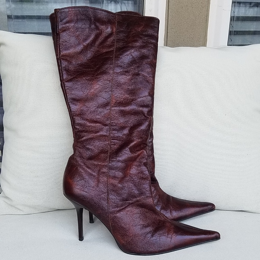 Leather upper boots